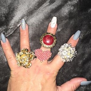 Lot of FOUR Fashion rings